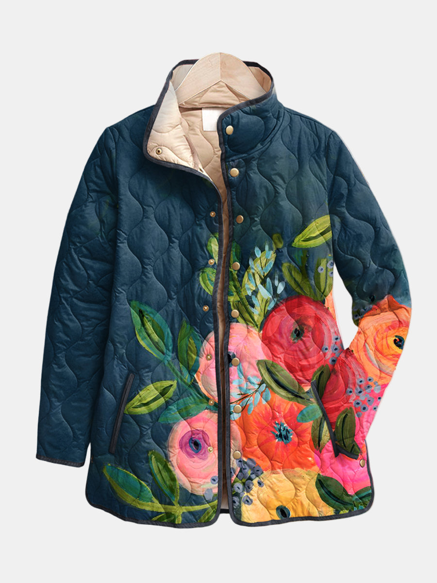 Amaya™ | Vintage Floral Print Jacket