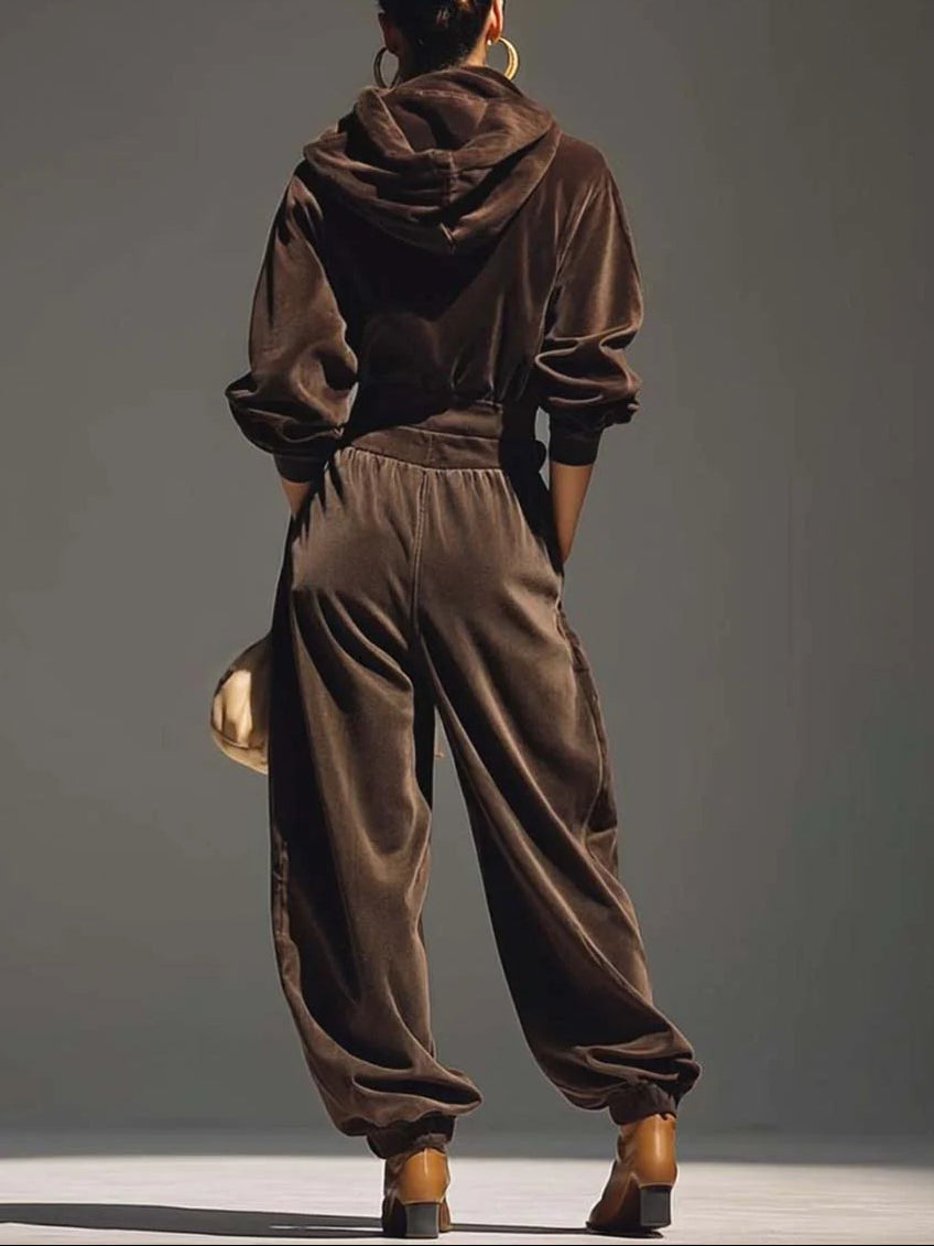 Charlotte™ | Velvet Hoodie And Trousers Set