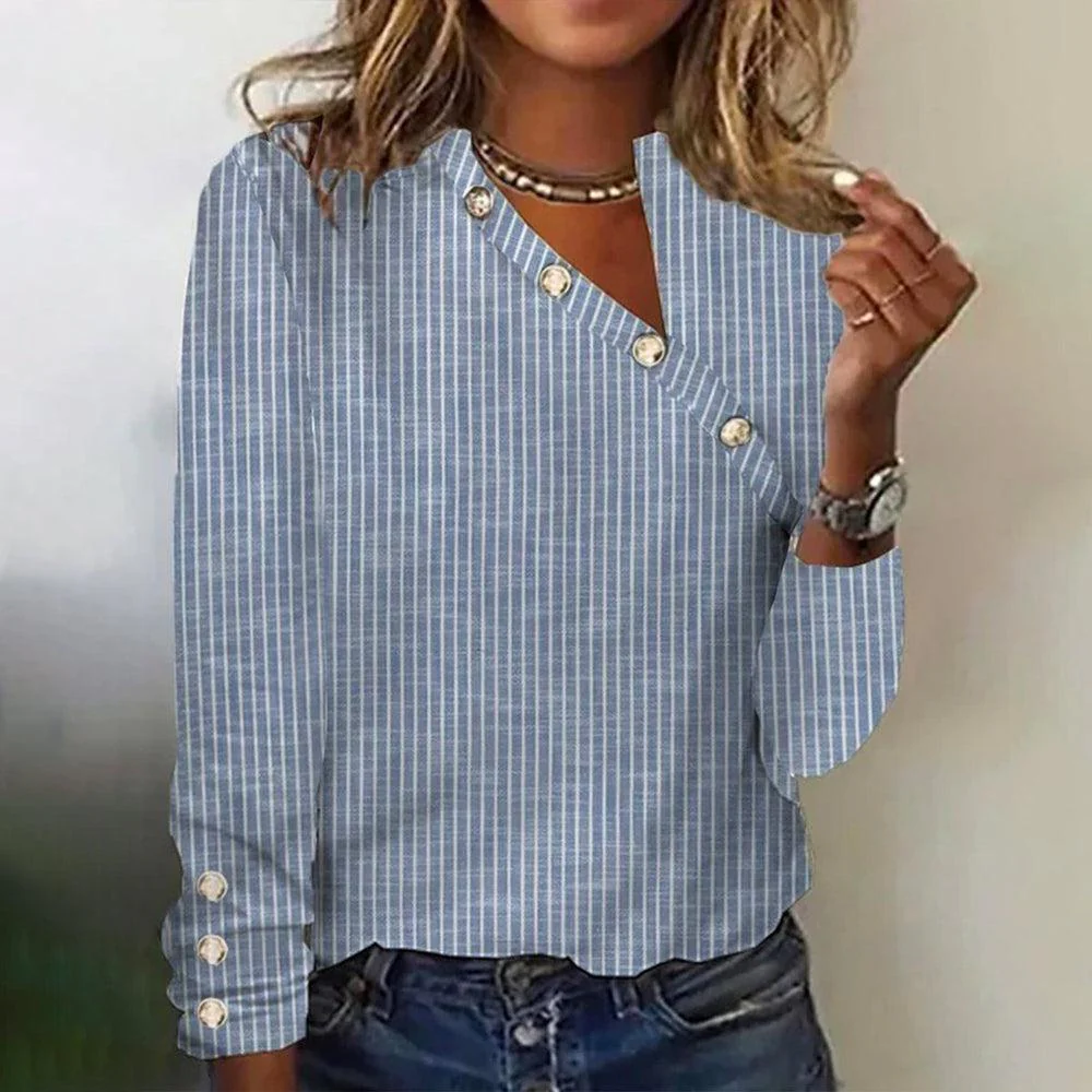 Sablelle Chic Striped Long Sleeve Top