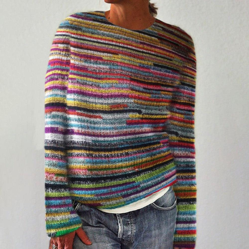 Sablelle Unique Striped Long Sleeve Sweater