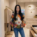 Zaira™ | Artistic Top with Cat