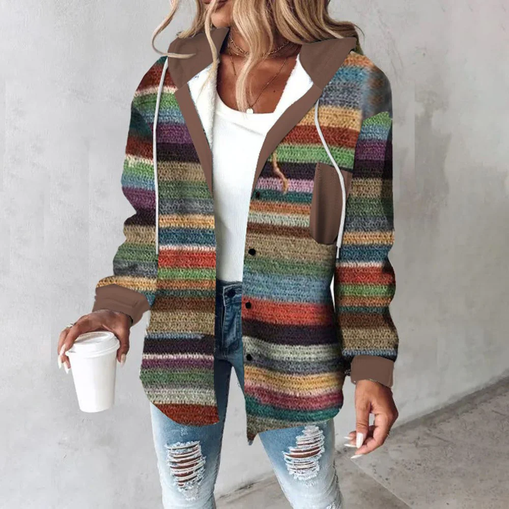 Sablelle Classy Print Hoodie Outerwear