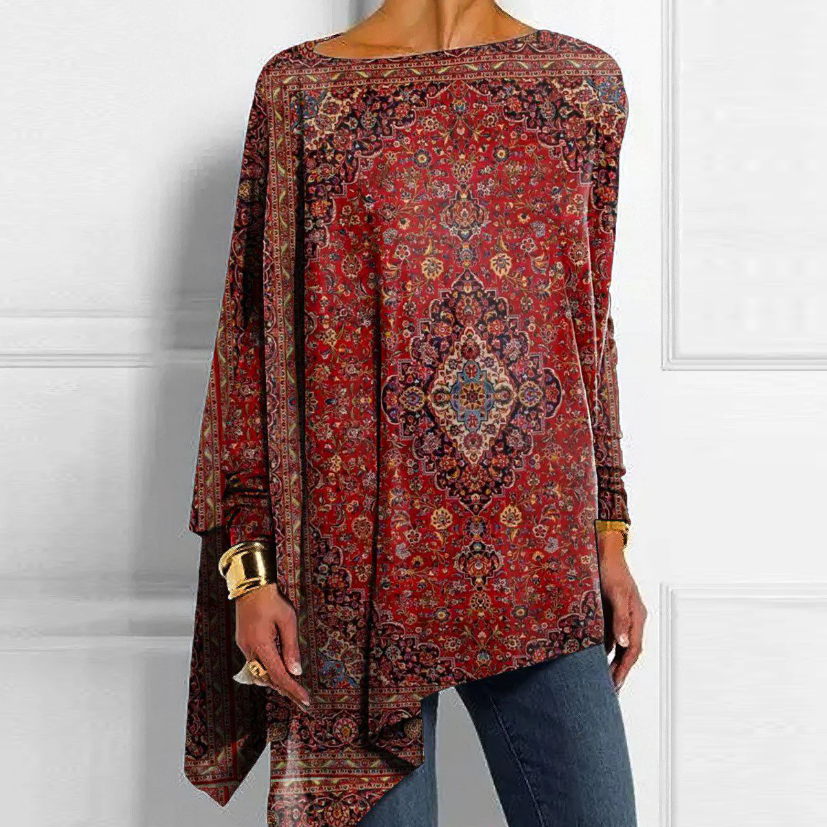 Sablelle Attractive Boat Neck Long Sleeve Top