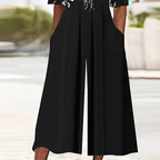 Sablelle Black Floral Print Half Sleeve Jumpsuit
