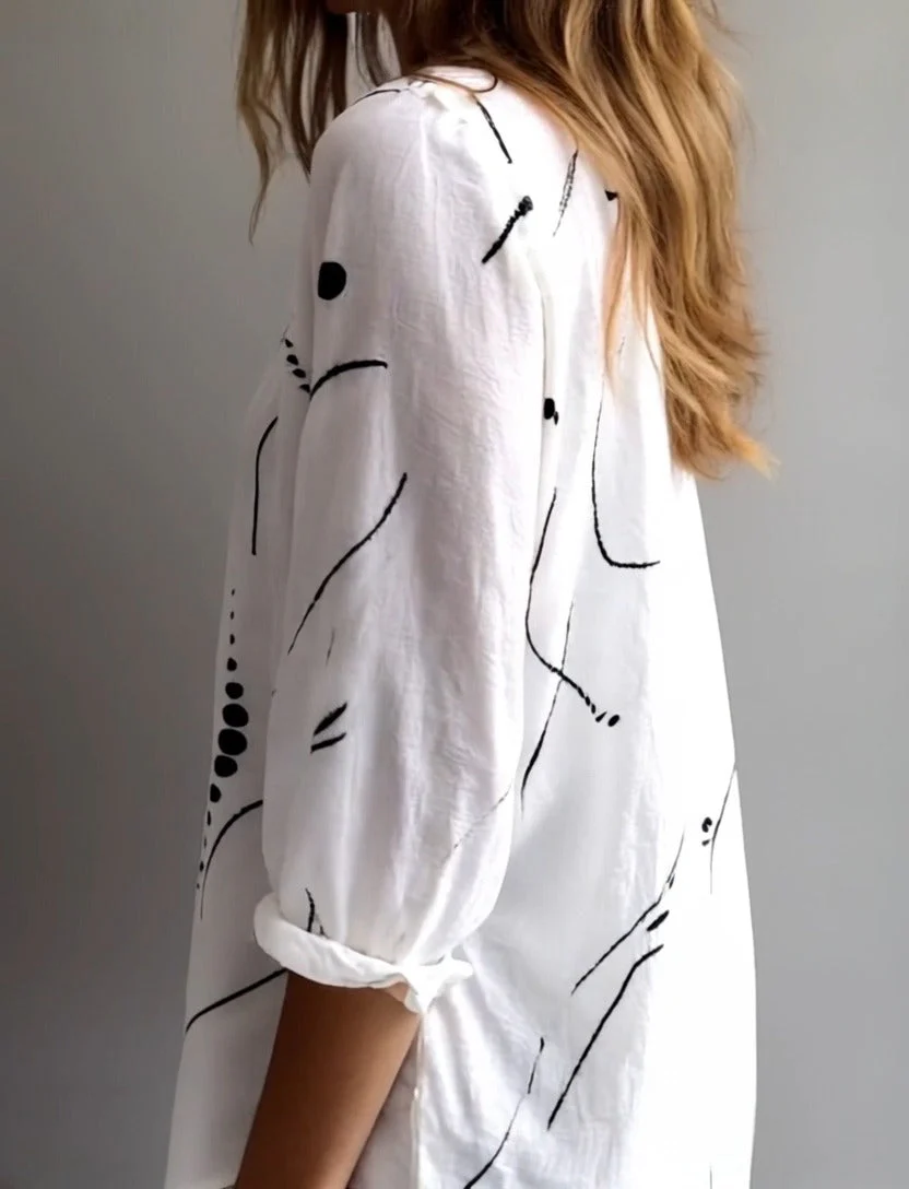 Sablelle Basic White Long Sleeve Top
