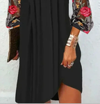 Sablelle Elegant V-Neck Sheer Sleeve Mini Dress