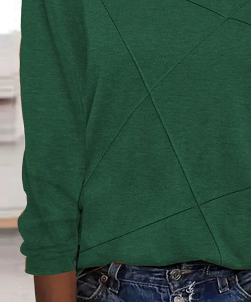 Sablelle Groovy Green Plain Long Sleeve Top