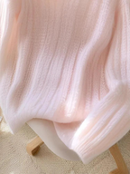 Sablelle Pink Long Sleeve Plain Sweater