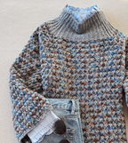 Sablelle Blue Long Sleeve Color Block Sweater