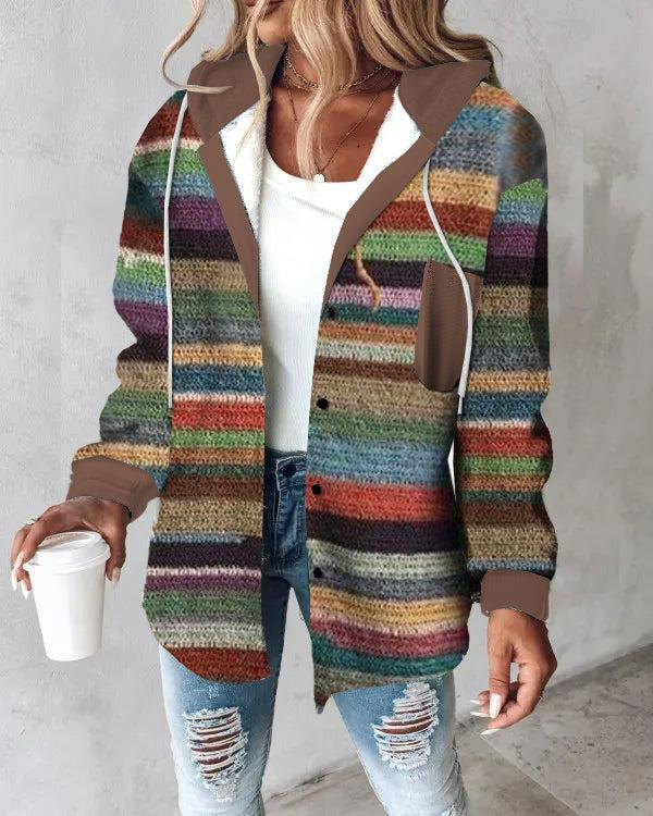 Sablelle Classy Print Hoodie Outerwear
