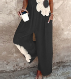 Sablelle Elegant Sleeveless Floral Print Jumpsuit