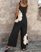 Sablelle Elegant Sleeveless Floral Print Jumpsuit