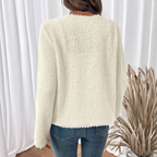 Sablelle Lace Detail Button Up Long Sleeve Outerwear