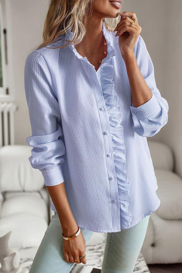 Sablelle Blue Long Sleeve Print Shirt