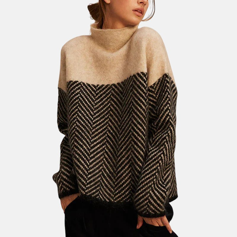 Eva™ | Herringbone Knit Sweater