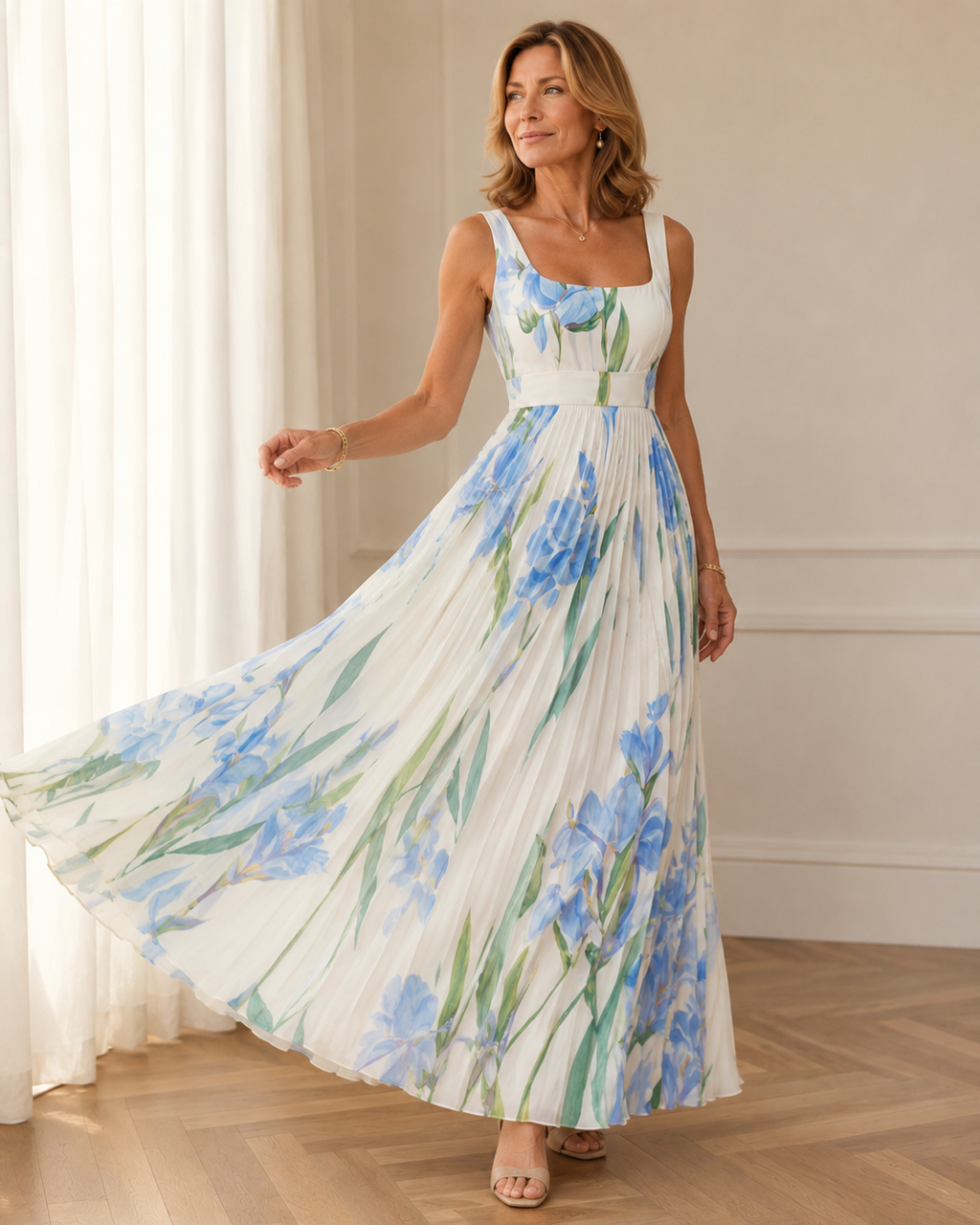 Iris™ | Floral A-Line Maxi Dress