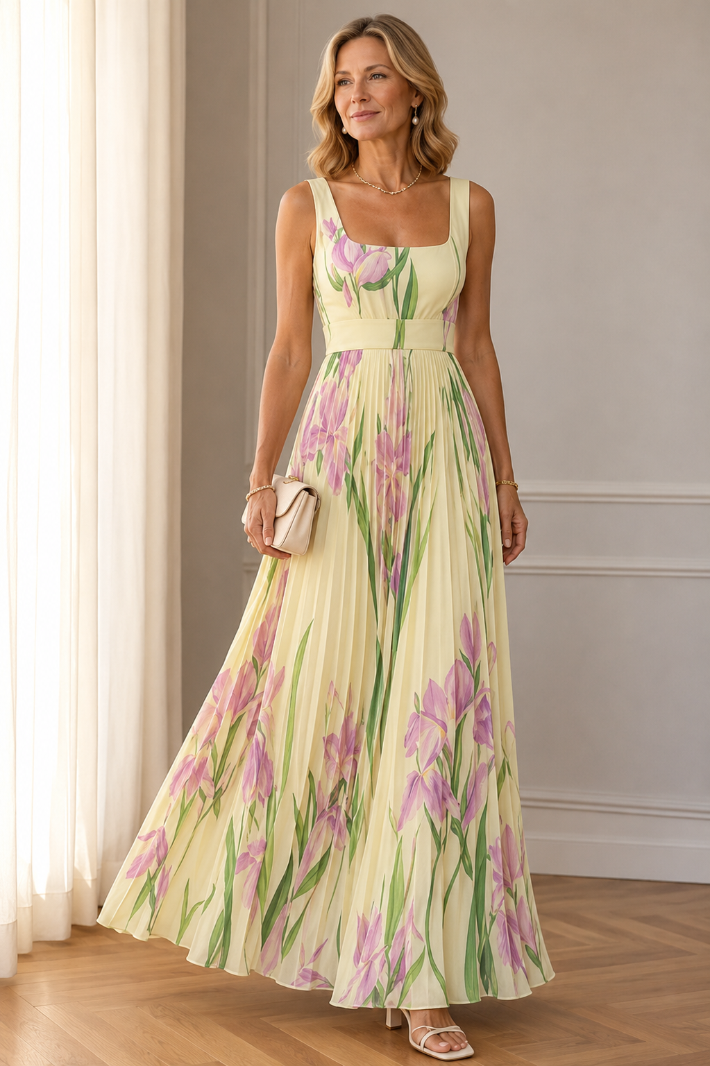 Iris™ | Floral A-Line Maxi Dress