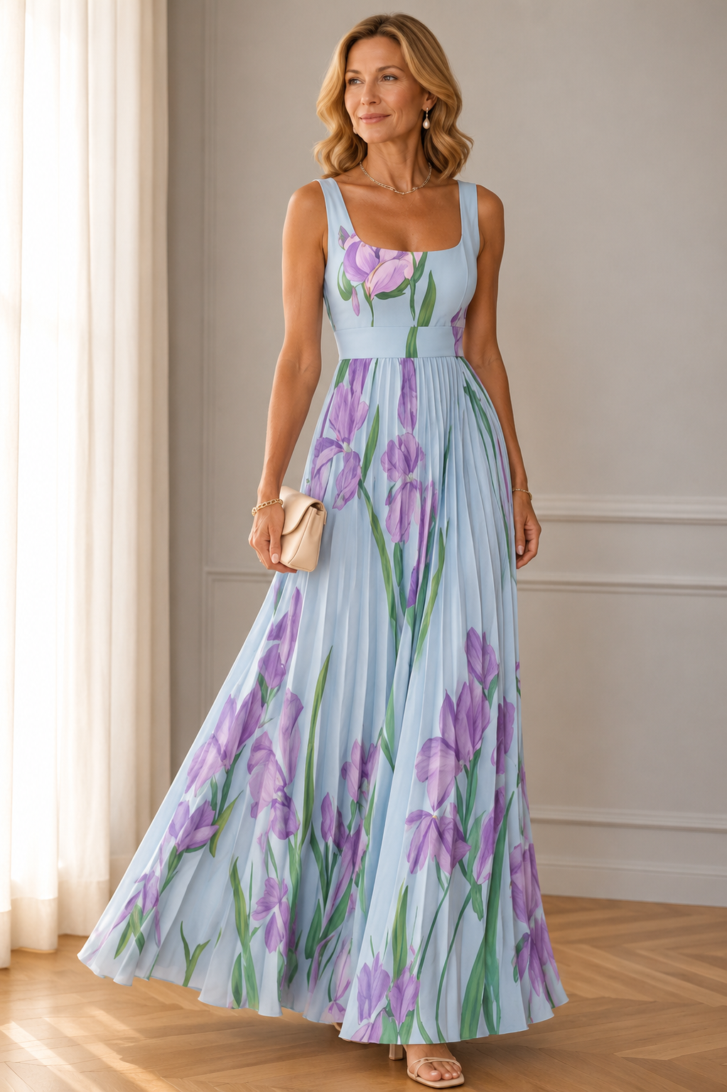 Iris™ | Floral A-Line Maxi Dress