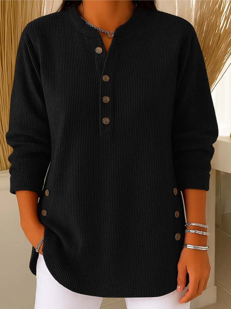 Lila™ | Knit Sweater With Button Details