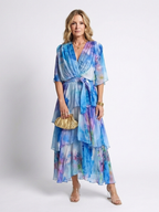 Celeste™ | Flowing Tie-Waist Maxi Dress