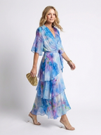 Celeste™ | Flowing Tie-Waist Maxi Dress