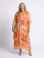 Celeste™ | Flowing Tie-Waist Maxi Dress