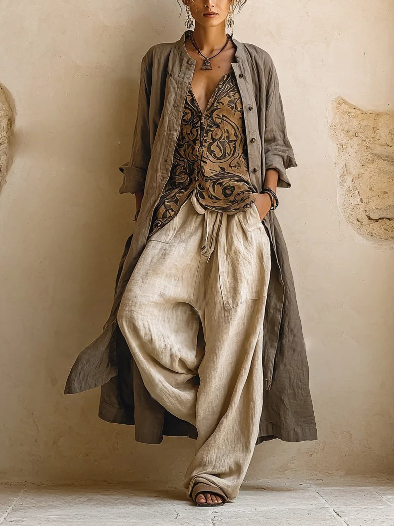 The Linen & Cotton Three-Piece Set