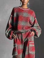 Emily™ | Color-Blocked Sweatshirt And Casual Pants Set