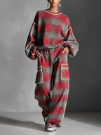 Emily™ | Color-Blocked Sweatshirt And Casual Pants Set