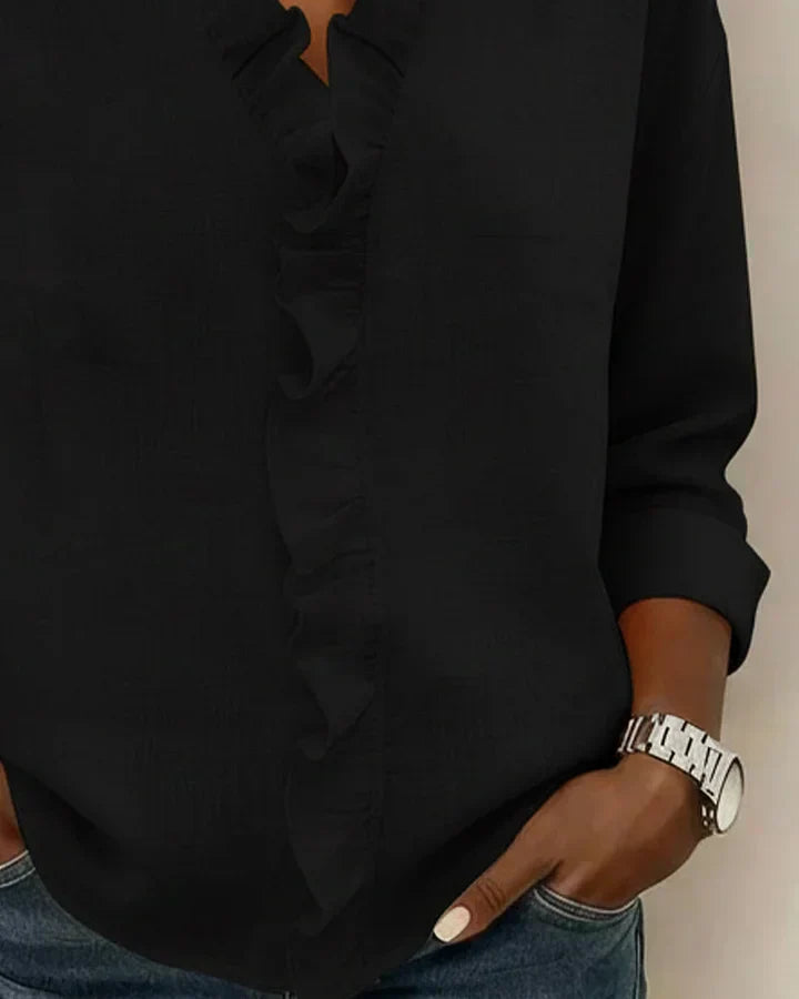 Emma™ | Ruffle V-Neck Blouse