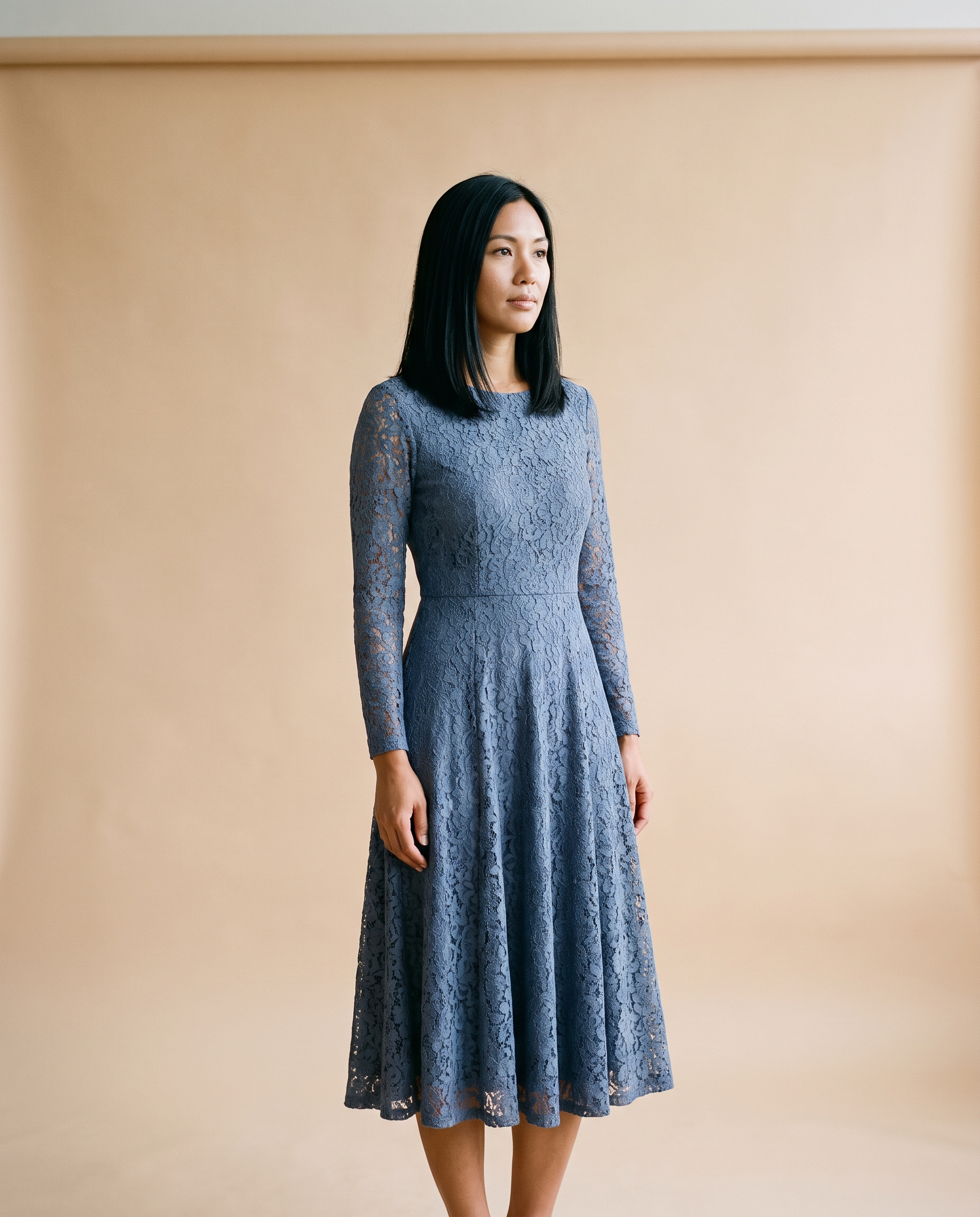 Rosa Lace Midi Dress - studio shot