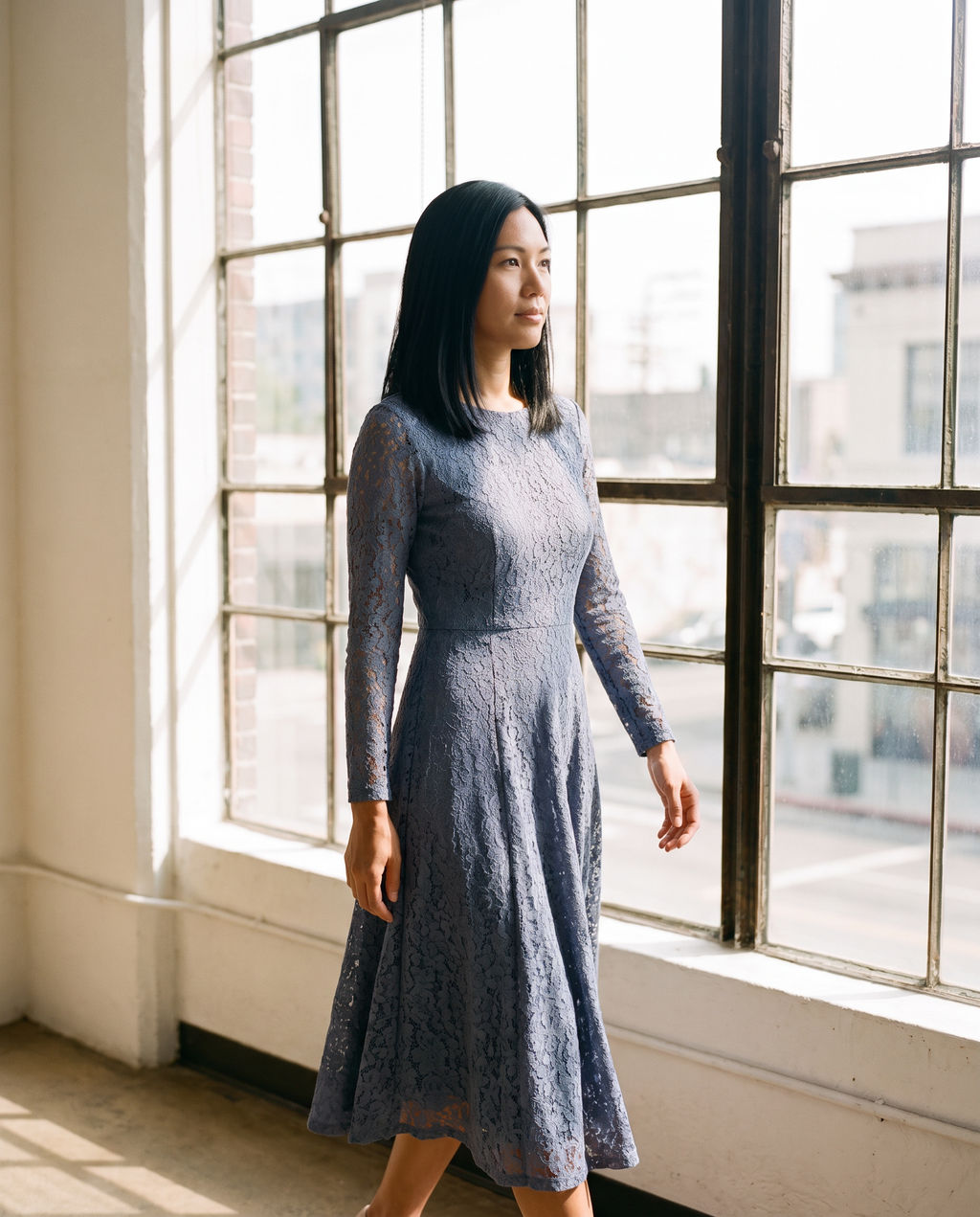 Rosa Lace Midi Dress - lifestyle wide