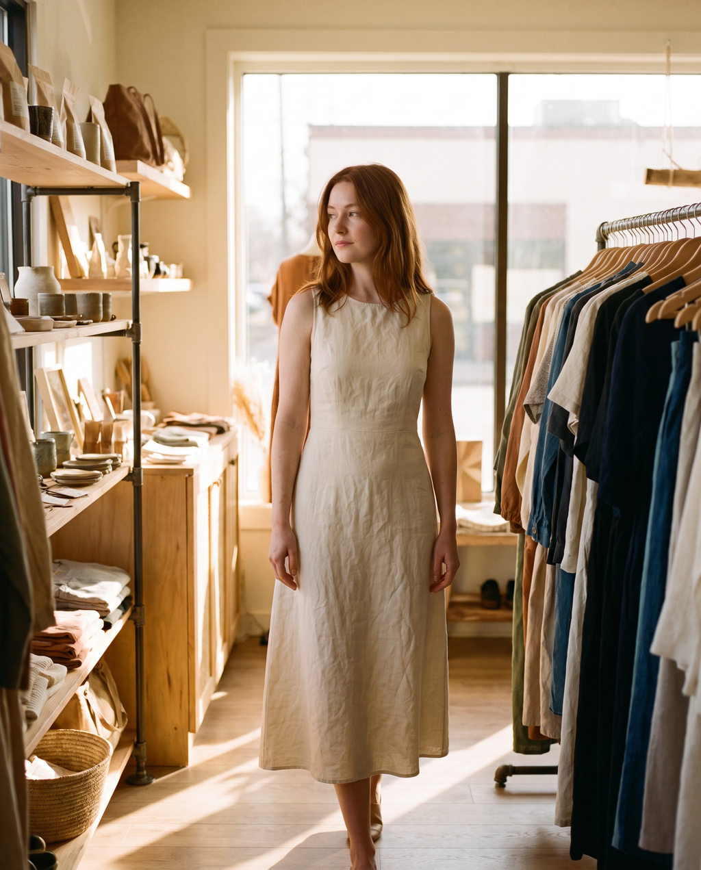 Noelle Sleeveless Midi Dress - lifestyle wide