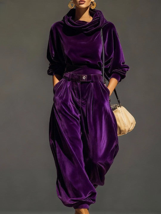 Charlotte™ | Velvet Hoodie And Trousers Set