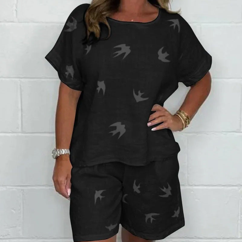 Cassandra™ | Casual Printed Cotton And Linen Set